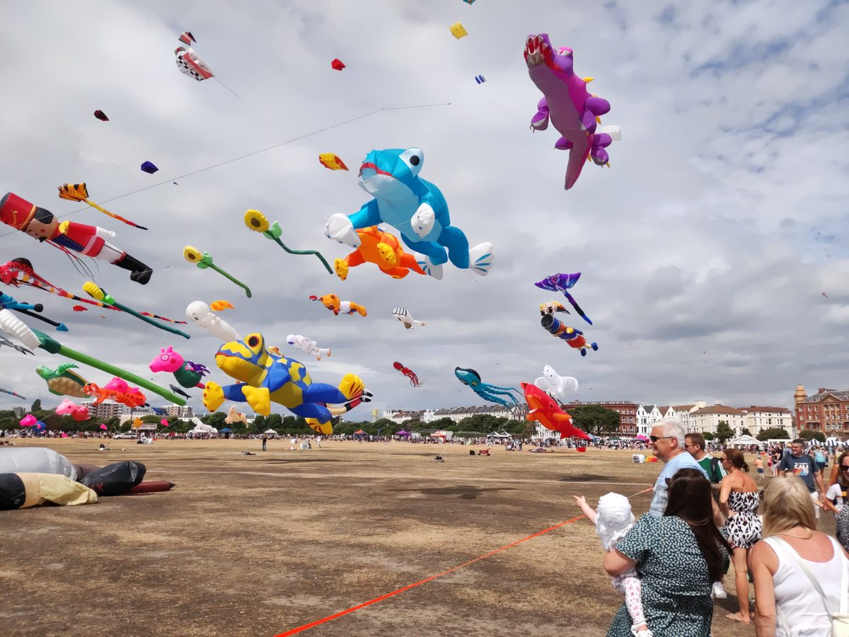 Spectacular kites at a festival